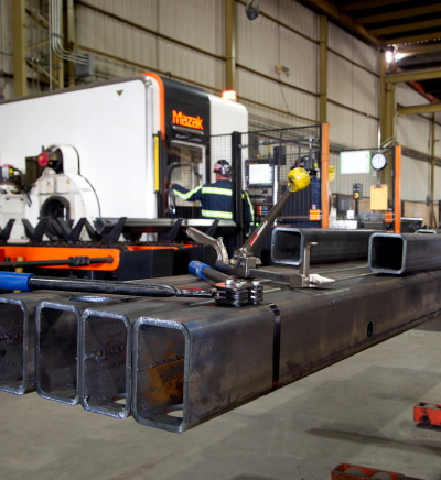 Laser Cut Rectangular Steel Tube
